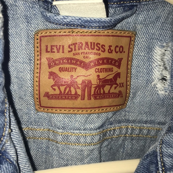 Levi - Jean vest with pattern on back - Size XS - Picture 2 of 4